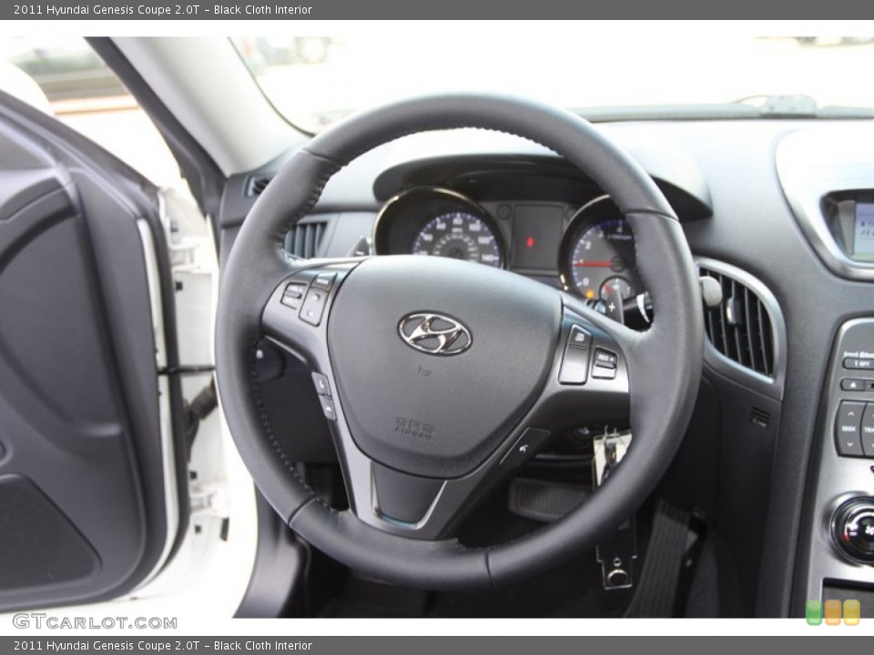 Black Cloth Interior Steering Wheel for the 2011 Hyundai Genesis Coupe 2.0T #79493375