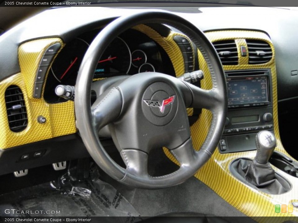 Ebony Interior Steering Wheel for the 2005 Chevrolet Corvette Coupe #79495031