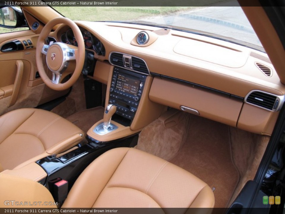 Natural Brown Interior Dashboard for the 2011 Porsche 911 Carrera GTS Cabriolet #79495541