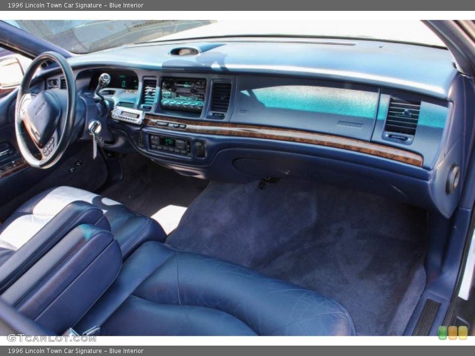 Blue Interior Dashboard for the 1996 Lincoln Town Car Signature #79498535