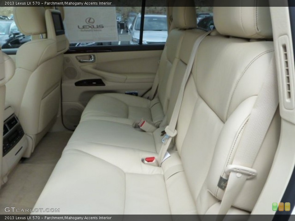 Parchment/Mahogany Accents Interior Rear Seat for the 2013 Lexus LX 570 #79499300
