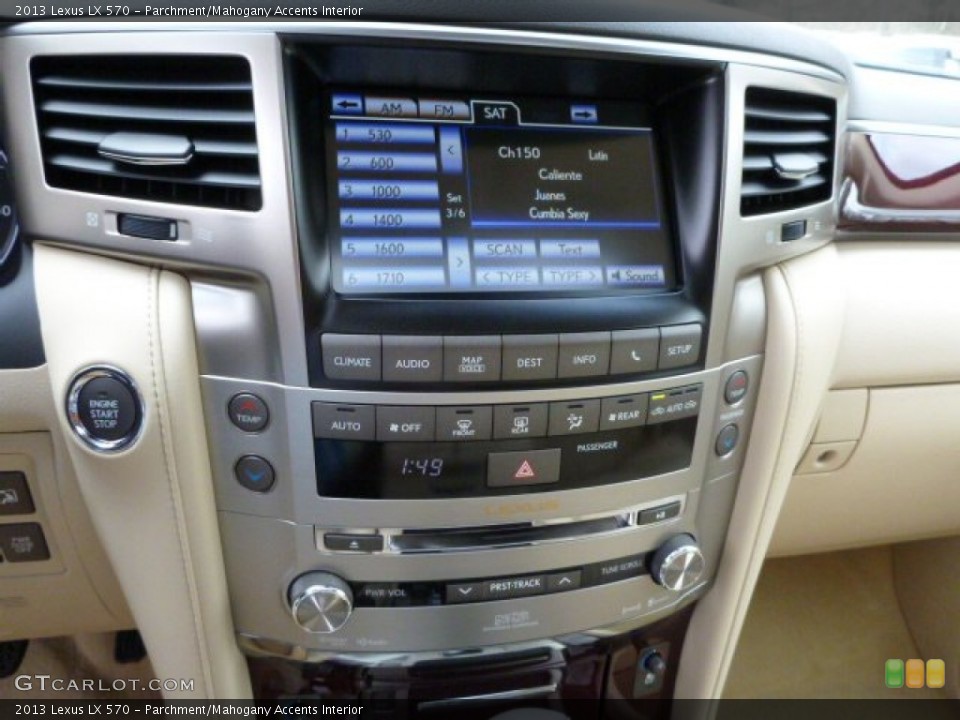 Parchment/Mahogany Accents Interior Controls for the 2013 Lexus LX 570 #79499396