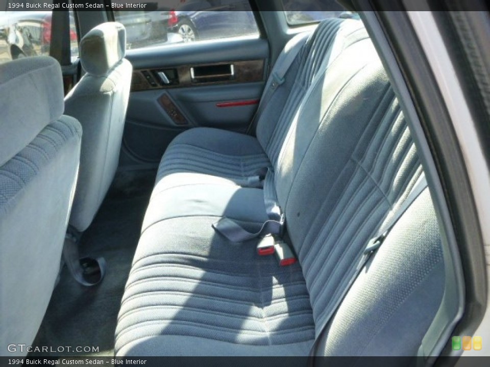 Blue Interior Rear Seat for the 1994 Buick Regal Custom Sedan #79500884