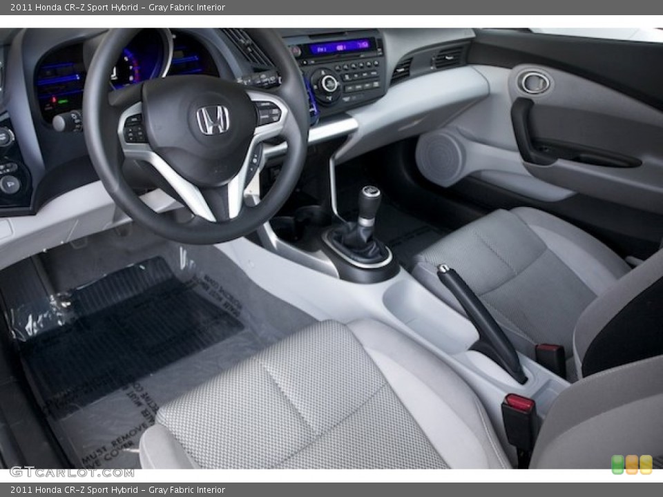 Gray Fabric Interior Prime Interior for the 2011 Honda CR-Z Sport Hybrid #79503041