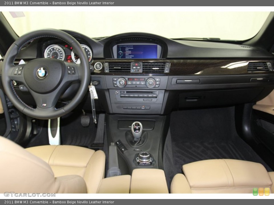 Bamboo Beige Novillo Leather Interior Dashboard for the 2011 BMW M3 Convertible #79504785