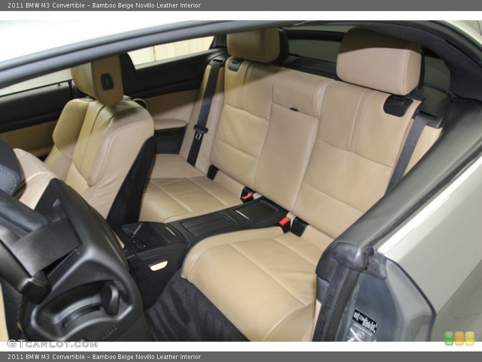 Bamboo Beige Novillo Leather Interior Rear Seat for the 2011 BMW M3 Convertible #79504913