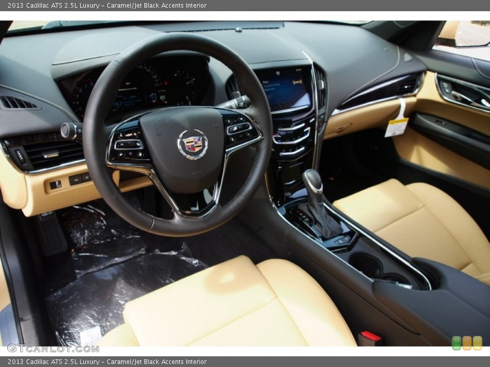 Caramel/Jet Black Accents Interior Prime Interior for the 2013 Cadillac ATS 2.5L Luxury #79505399