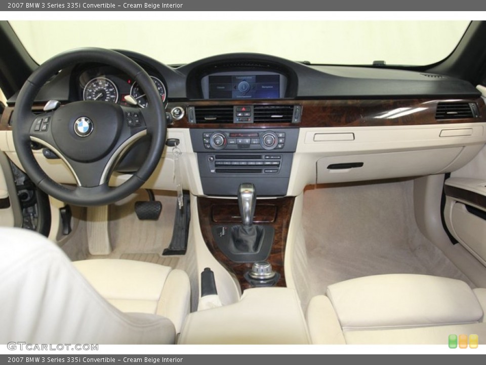 Cream Beige Interior Dashboard for the 2007 BMW 3 Series 335i Convertible #79508409