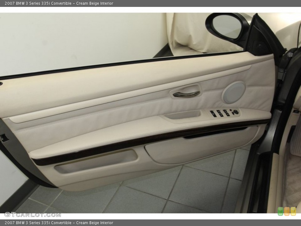 Cream Beige Interior Door Panel for the 2007 BMW 3 Series 335i Convertible #79508534