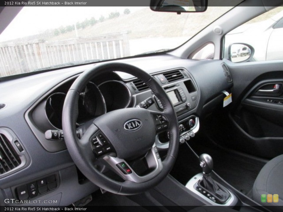 Black Interior Steering Wheel for the 2012 Kia Rio Rio5 SX Hatchback #79516828