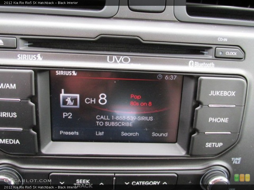 Black Interior Controls for the 2012 Kia Rio Rio5 SX Hatchback #79516920