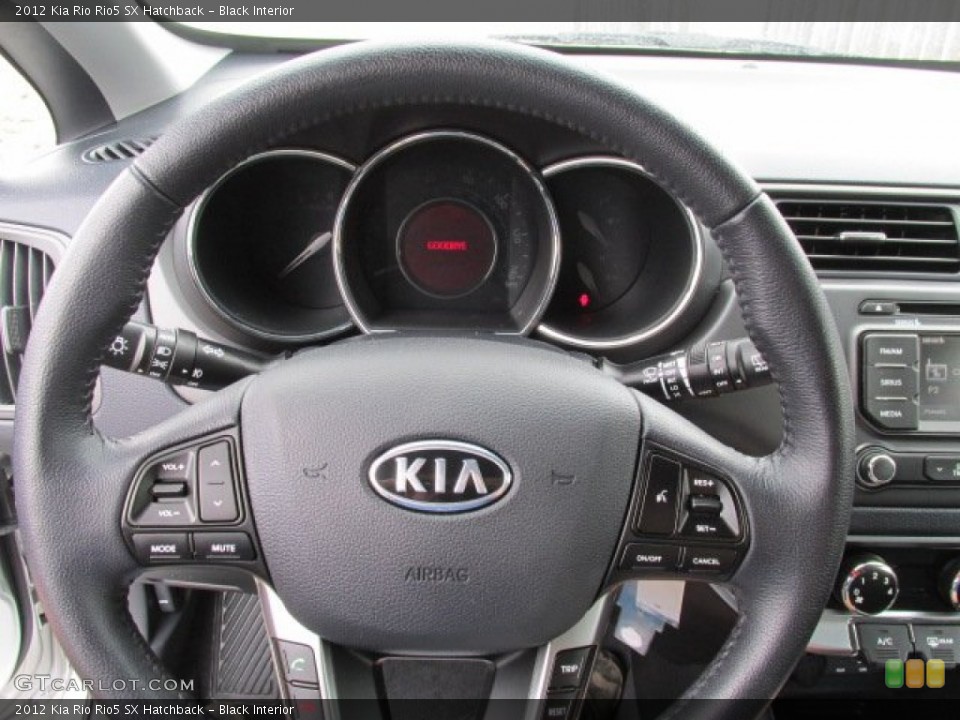 Black Interior Steering Wheel for the 2012 Kia Rio Rio5 SX Hatchback #79516939