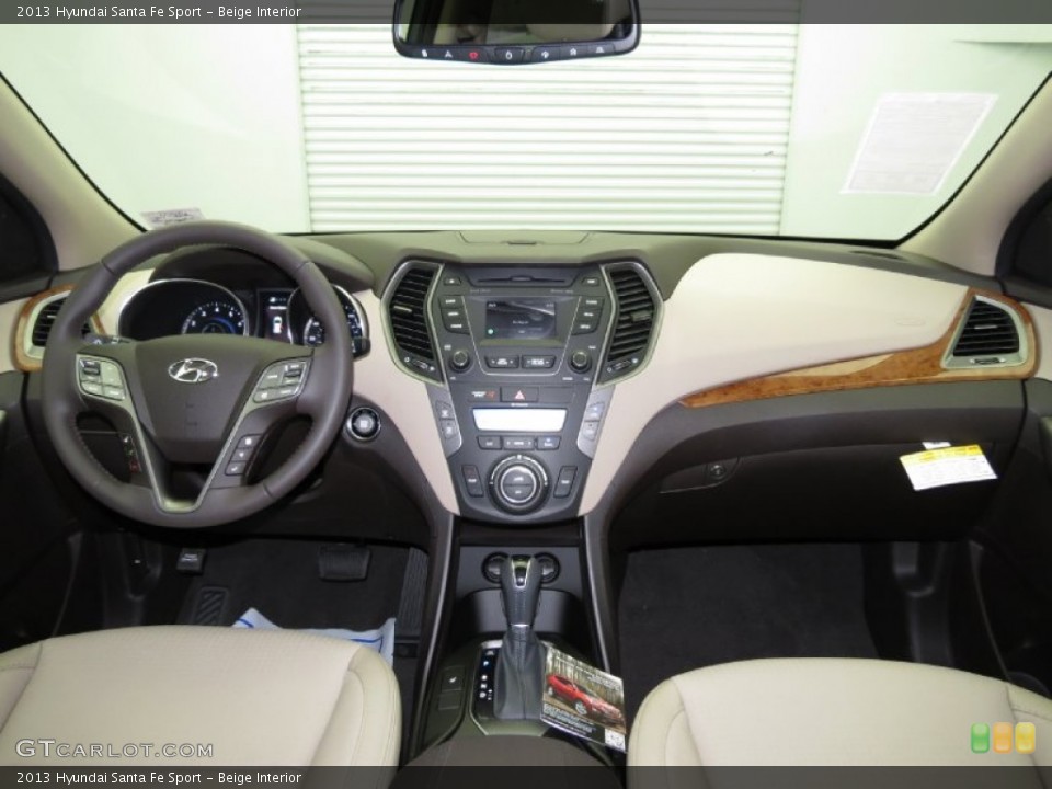 Beige Interior Dashboard for the 2013 Hyundai Santa Fe Sport #79518136