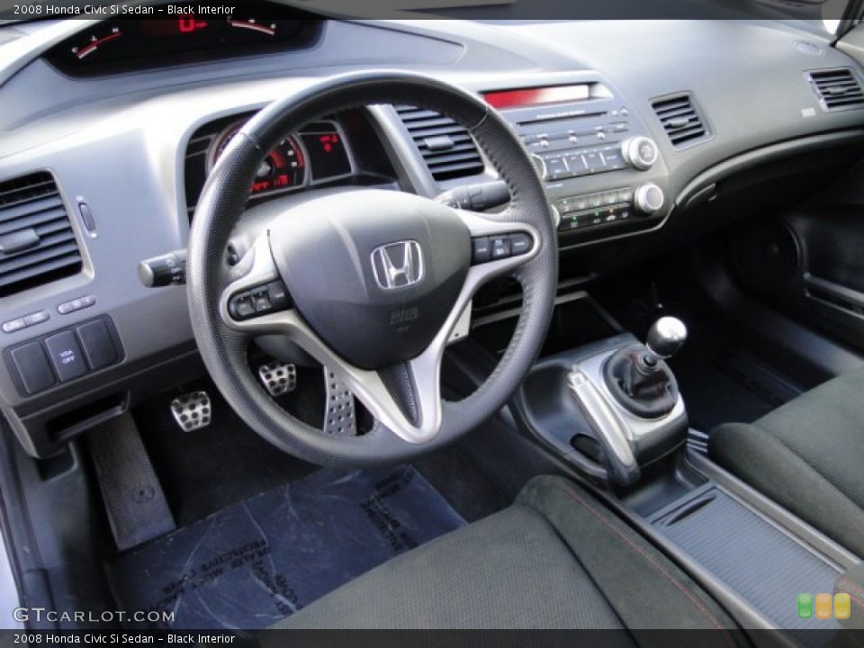 Black Interior Photo for the 2008 Honda Civic Si Sedan #79519153