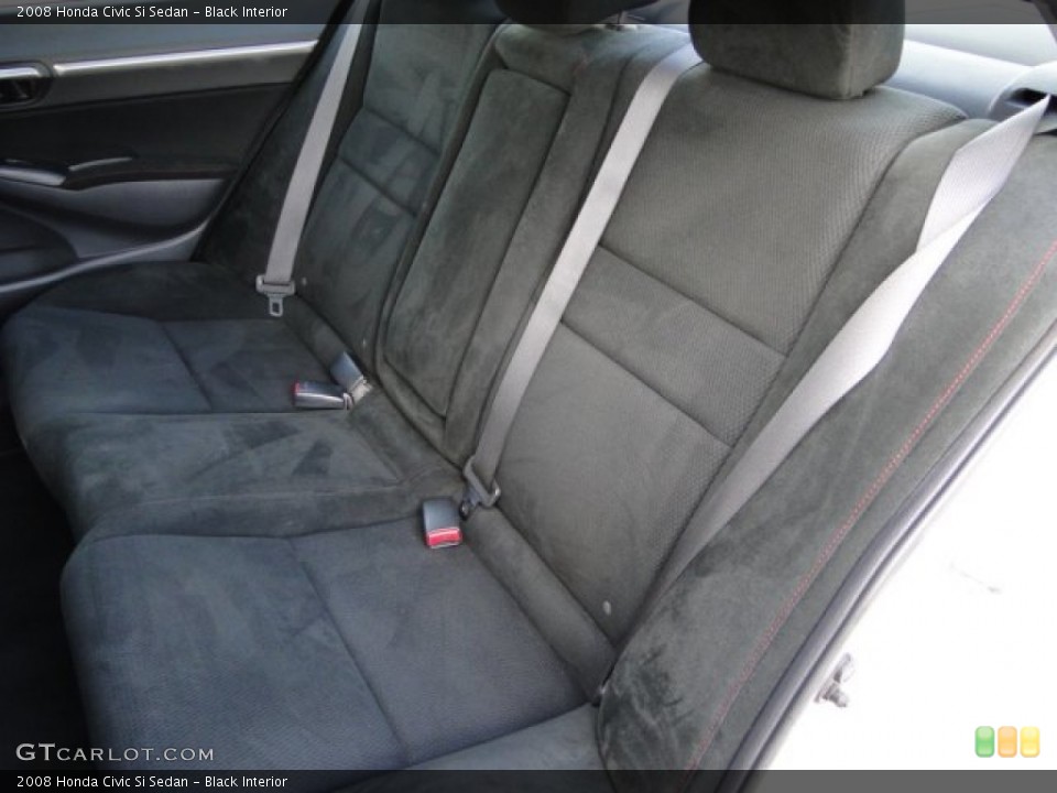 Black Interior Rear Seat for the 2008 Honda Civic Si Sedan #79519249