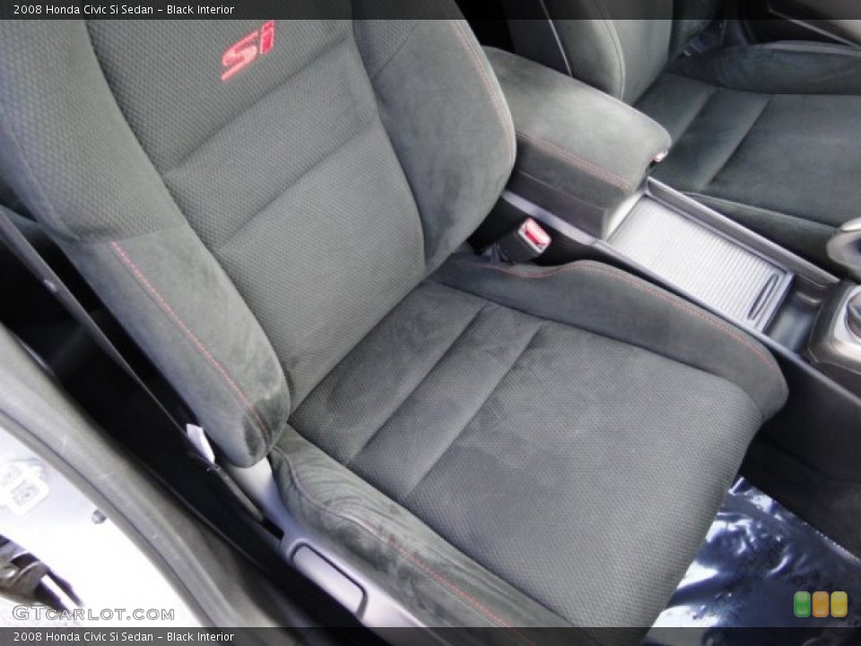 Black Interior Front Seat for the 2008 Honda Civic Si Sedan #79519270