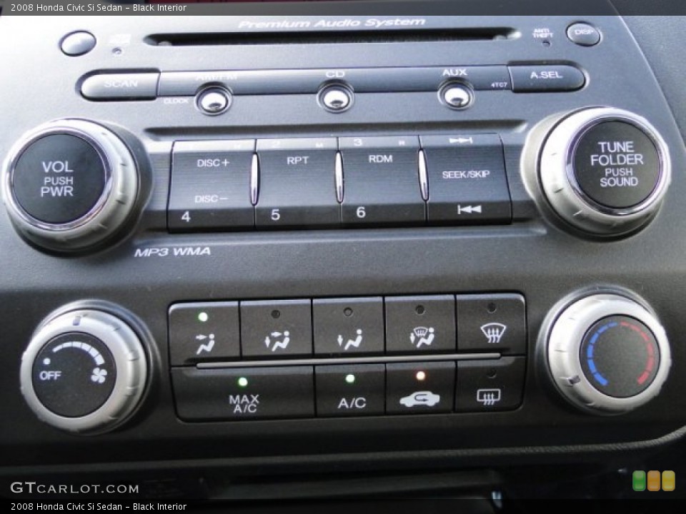 Black Interior Controls for the 2008 Honda Civic Si Sedan #79519402