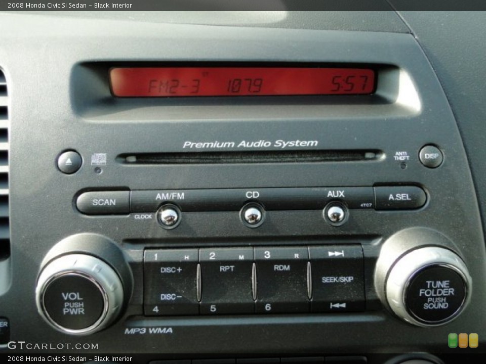 Black Interior Audio System for the 2008 Honda Civic Si Sedan #79519490