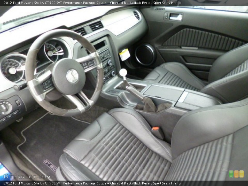 Charcoal Black/Black Recaro Sport Seats 2012 Ford Mustang Interiors