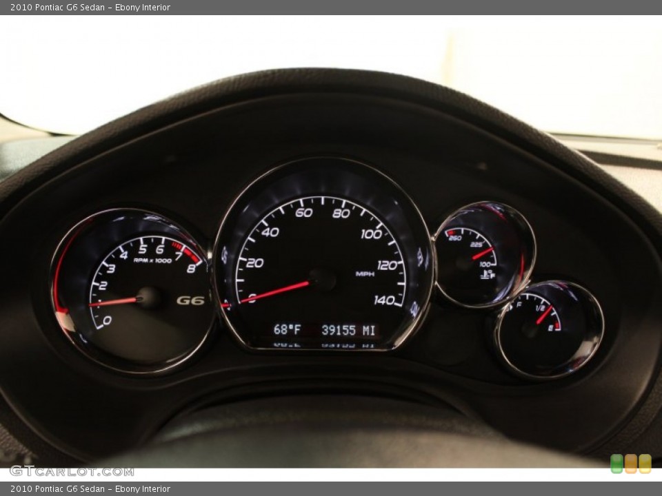Ebony Interior Gauges for the 2010 Pontiac G6 Sedan #79522960