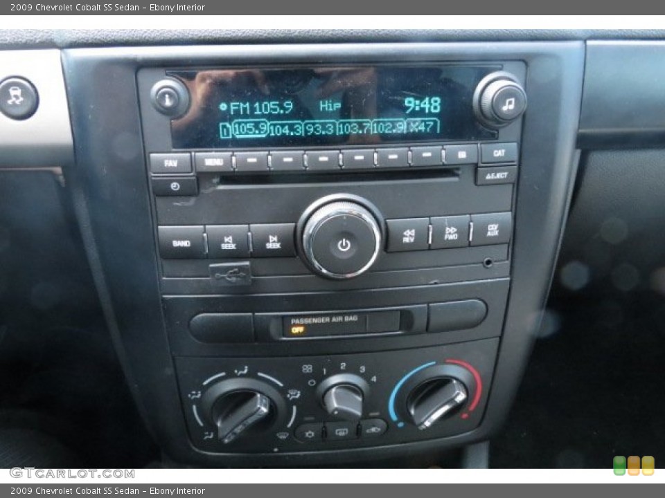 Ebony Interior Controls for the 2009 Chevrolet Cobalt SS Sedan #79526183