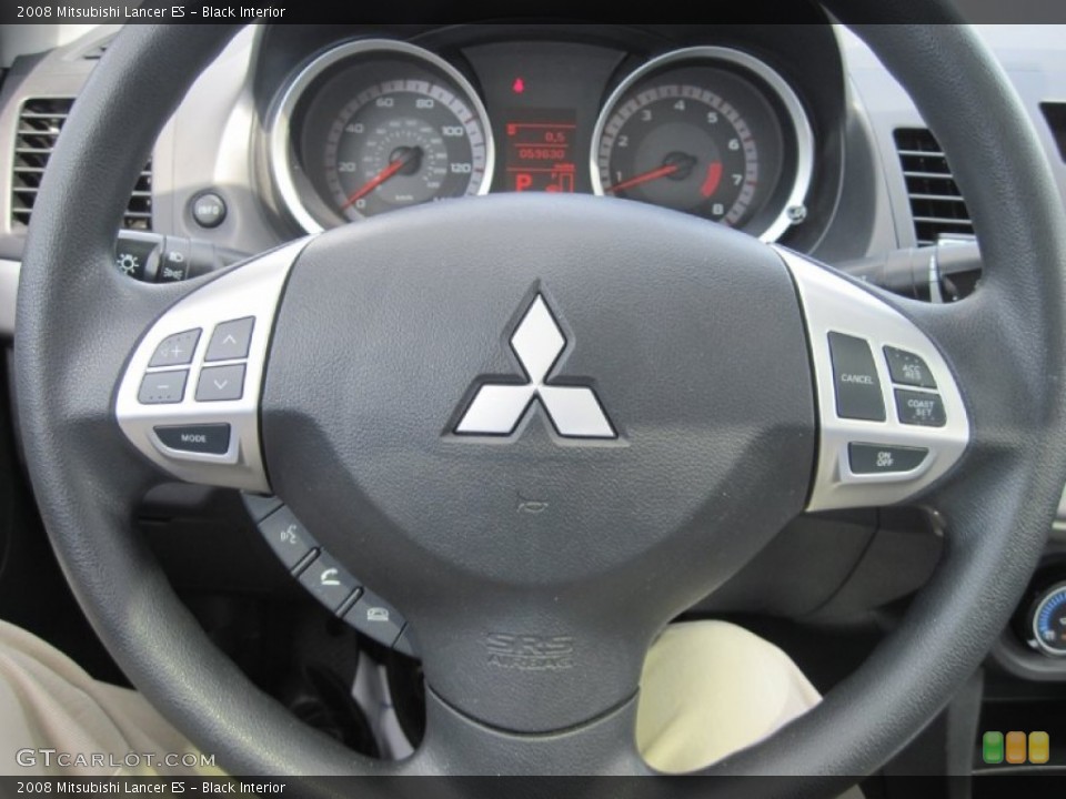 Black Interior Steering Wheel for the 2008 Mitsubishi Lancer ES #79528480