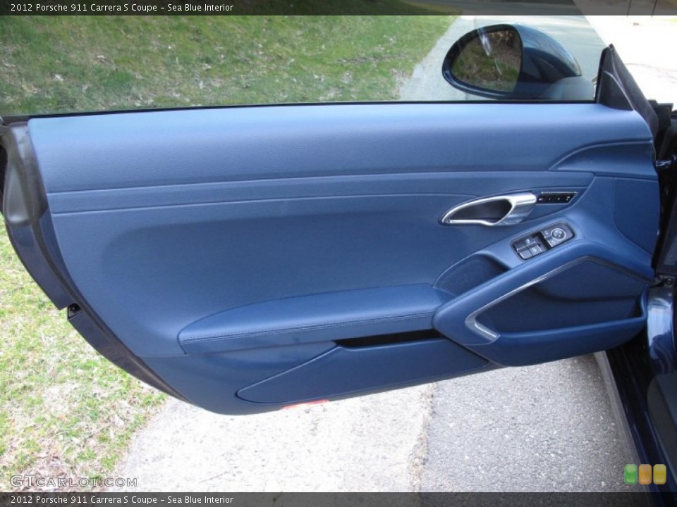 Sea Blue Interior Door Panel for the 2012 Porsche 911 Carrera S Coupe #79529007