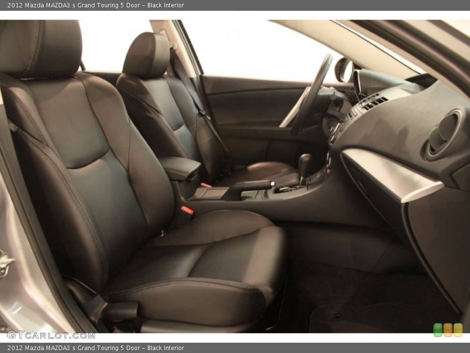 Black Interior Front Seat for the 2012 Mazda MAZDA3 s Grand Touring 5 Door #79529695