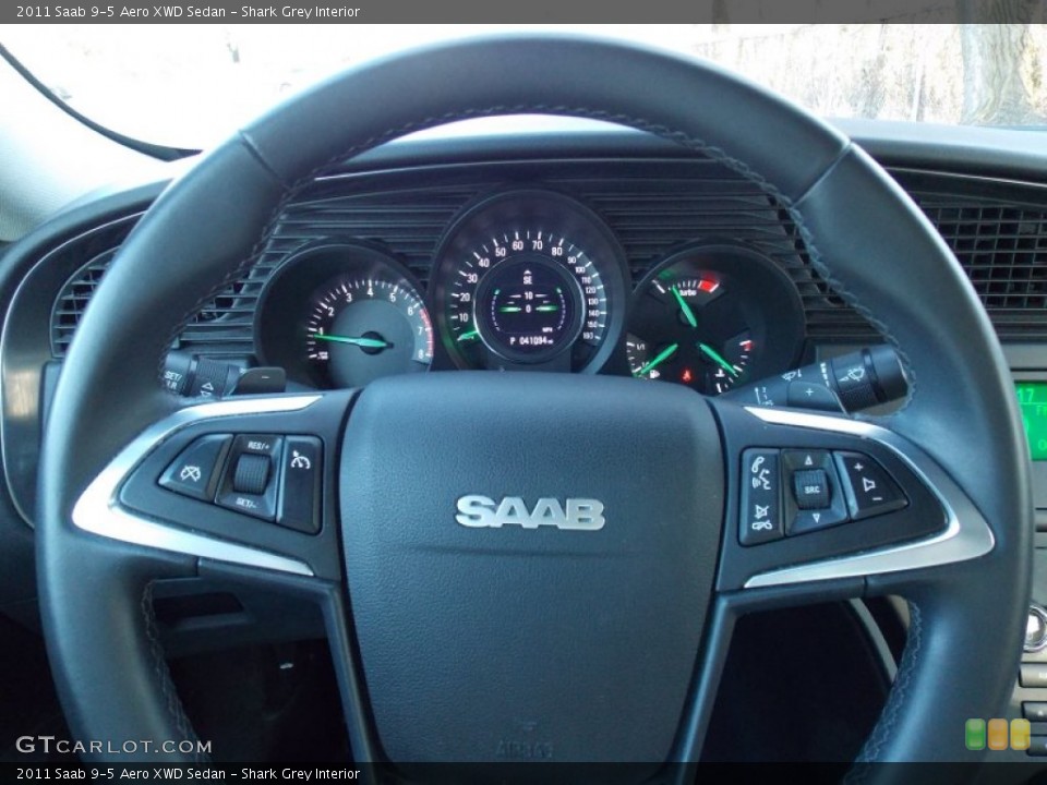 Shark Grey Interior Steering Wheel for the 2011 Saab 9-5 Aero XWD Sedan #79531143
