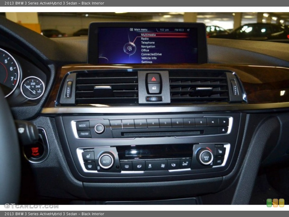 Black Interior Controls for the 2013 BMW 3 Series ActiveHybrid 3 Sedan #79531151