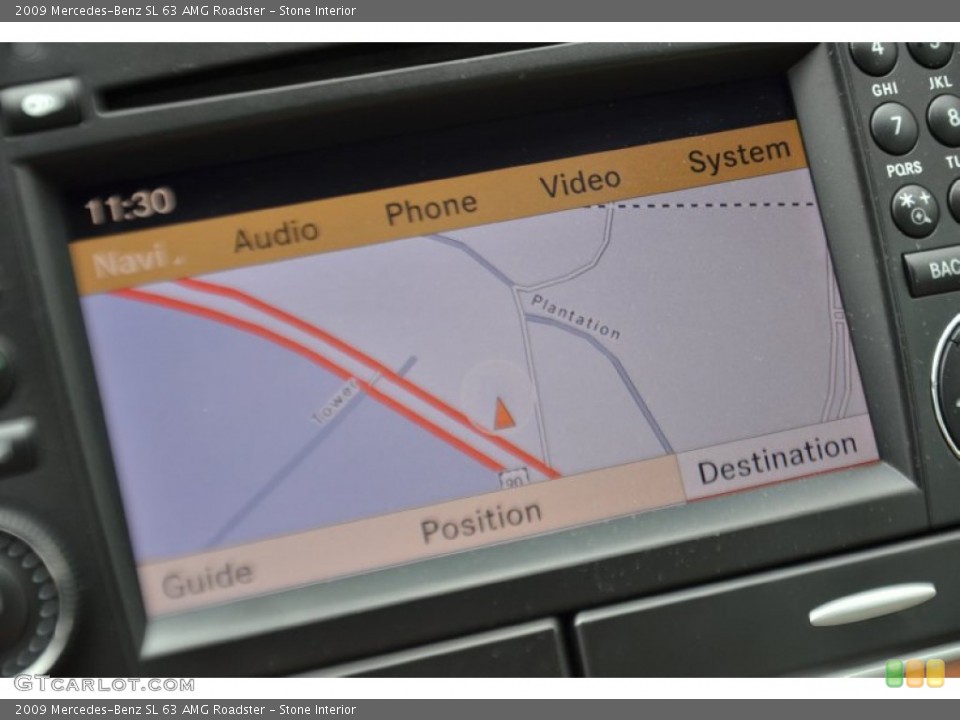 Stone Interior Navigation for the 2009 Mercedes-Benz SL 63 AMG Roadster #79533506