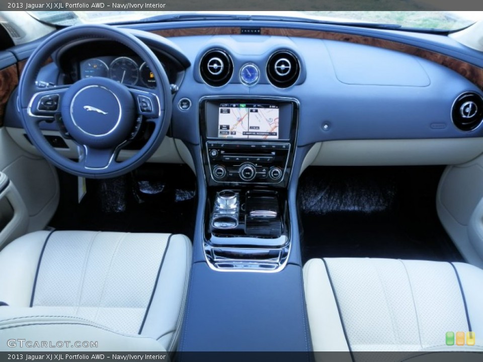 Navy/Ivory 2013 Jaguar XJ Interiors