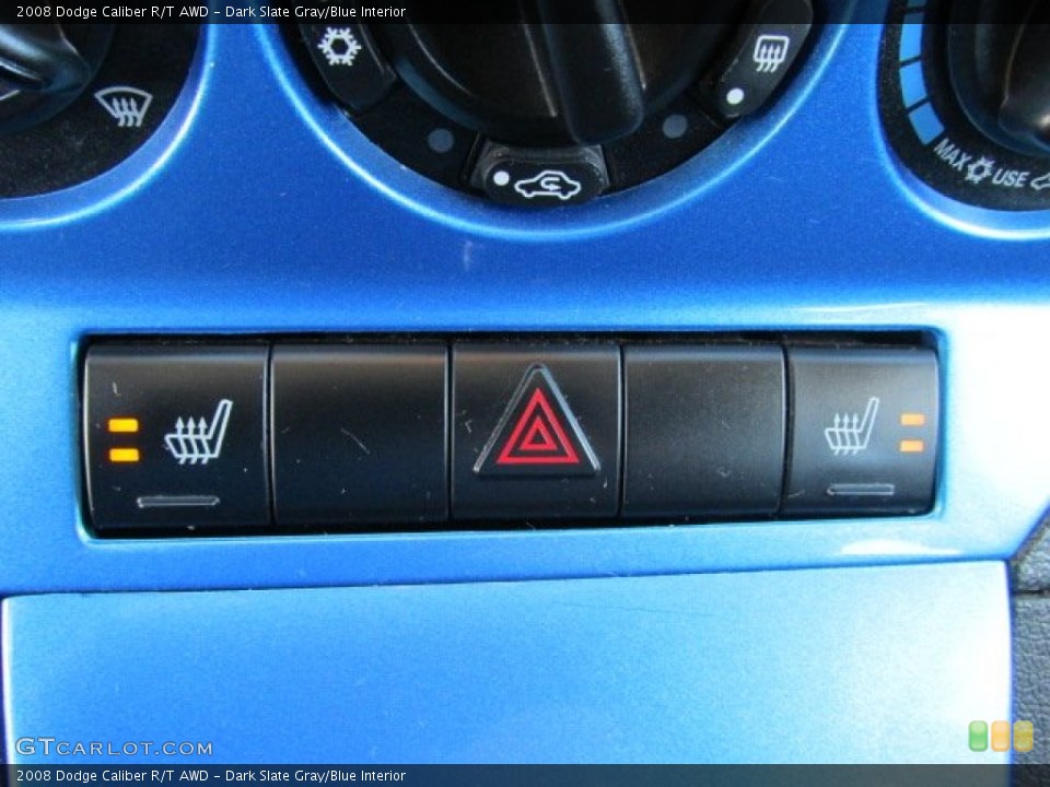 Dark Slate Gray/Blue Interior Controls for the 2008 Dodge Caliber R/T AWD #79534888