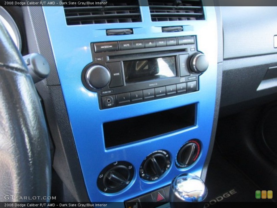 Dark Slate Gray/Blue Interior Controls for the 2008 Dodge Caliber R/T AWD #79534909