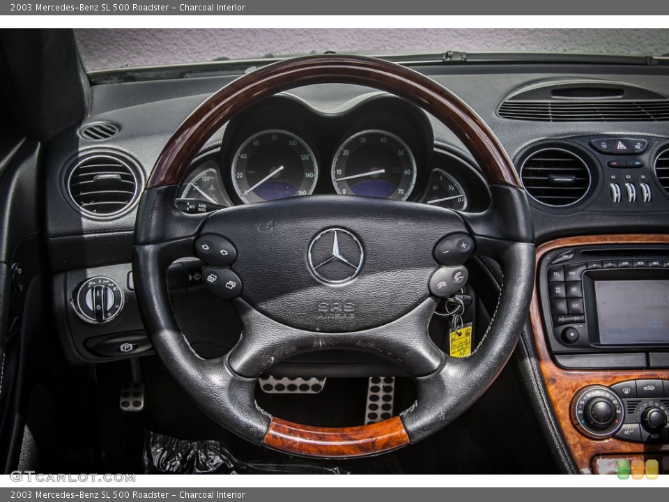 Charcoal Interior Steering Wheel for the 2003 Mercedes-Benz SL 500 Roadster #79539502