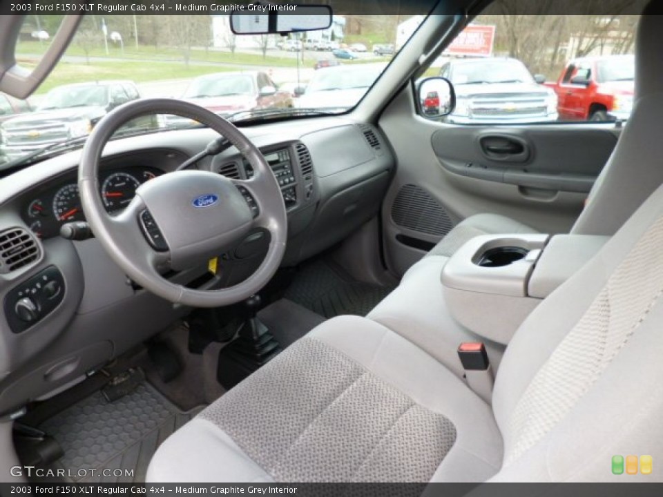 Medium Graphite Grey Interior Prime Interior for the 2003 Ford F150 XLT Regular Cab 4x4 #79542349