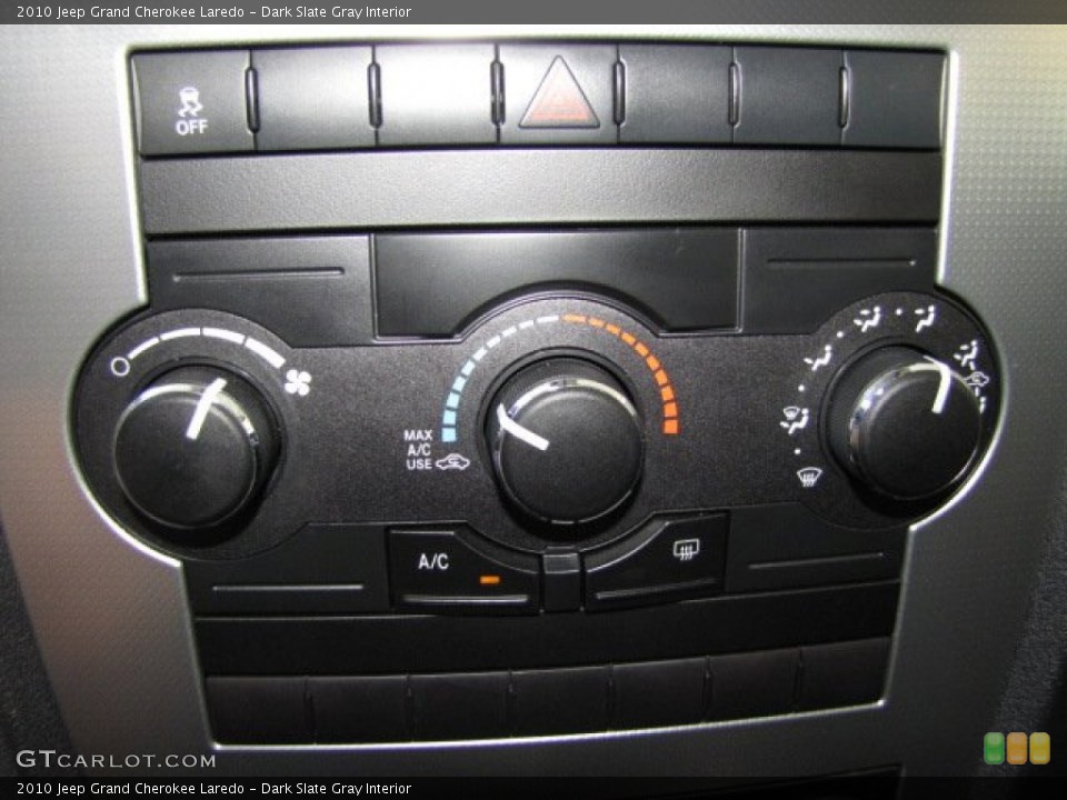 Dark Slate Gray Interior Controls for the 2010 Jeep Grand Cherokee Laredo #79547487
