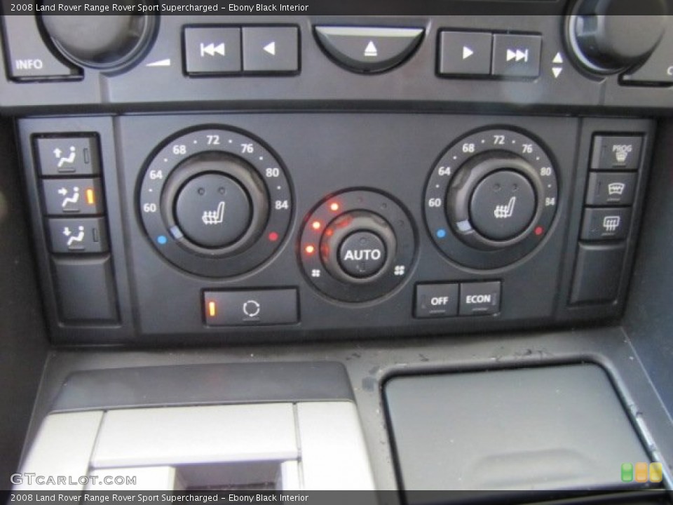 Ebony Black Interior Controls for the 2008 Land Rover Range Rover Sport Supercharged #79548076