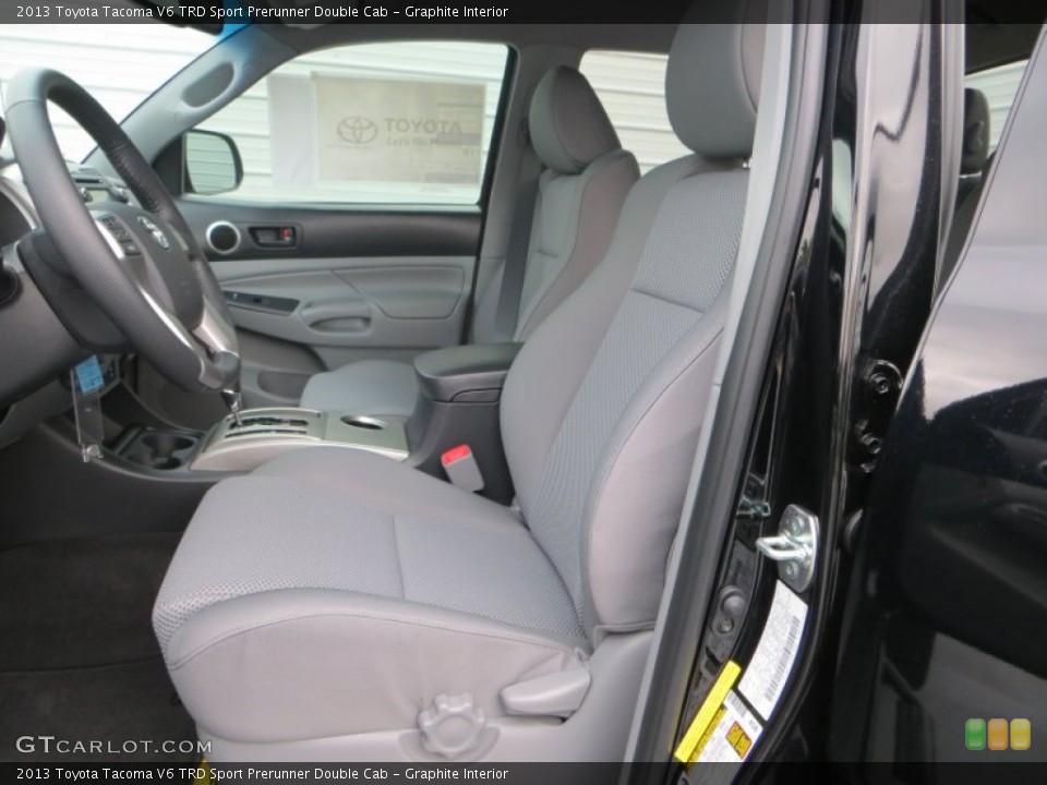 Graphite Interior Front Seat for the 2013 Toyota Tacoma V6 TRD Sport Prerunner Double Cab #79548583