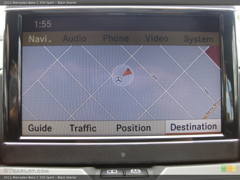 Black Interior Navigation for the 2011 Mercedes-Benz C 300 Sport #79549542