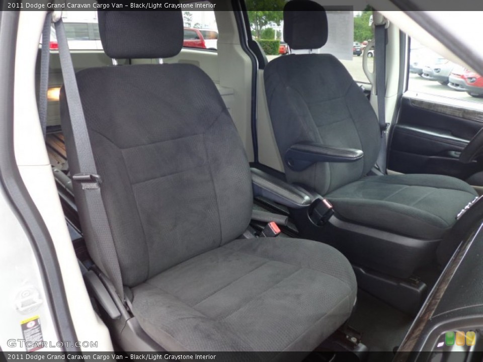 Black/Light Graystone Interior Front Seat for the 2011 Dodge Grand Caravan Cargo Van #79550788