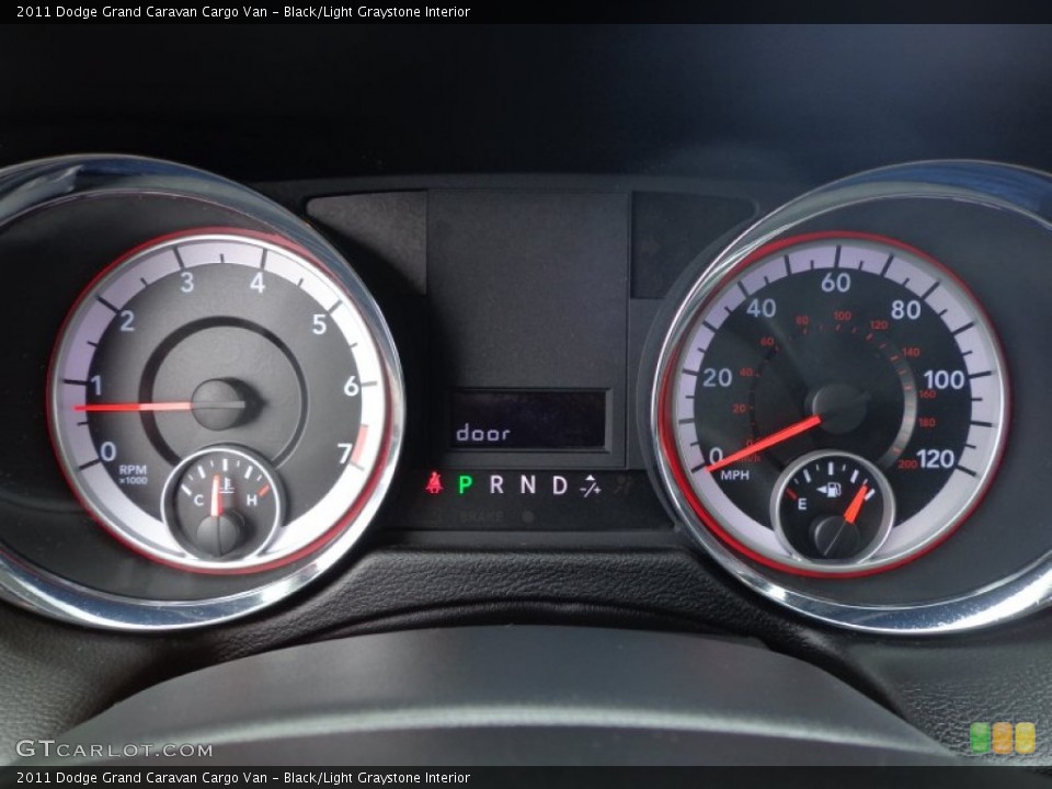Black/Light Graystone Interior Gauges for the 2011 Dodge Grand Caravan Cargo Van #79550875