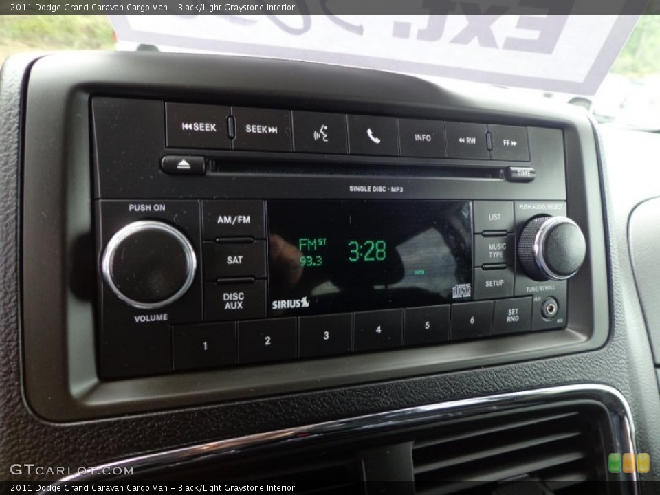 Black/Light Graystone Interior Controls for the 2011 Dodge Grand Caravan Cargo Van #79550888