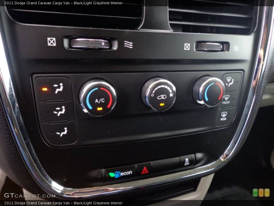 Black/Light Graystone Interior Controls for the 2011 Dodge Grand Caravan Cargo Van #79550907