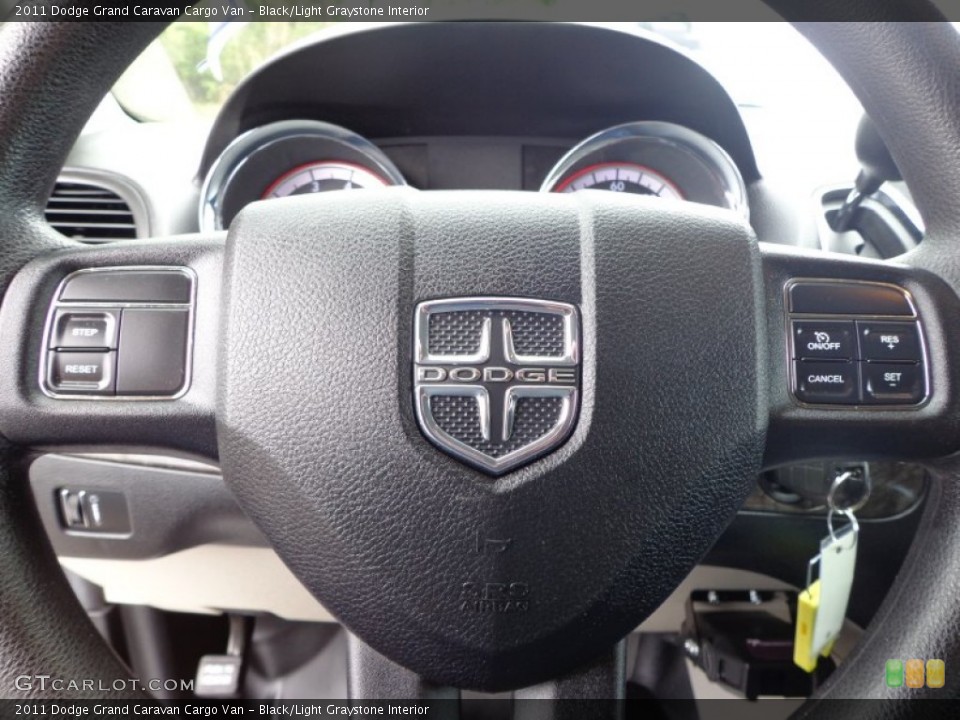 Black/Light Graystone Interior Steering Wheel for the 2011 Dodge Grand Caravan Cargo Van #79550923