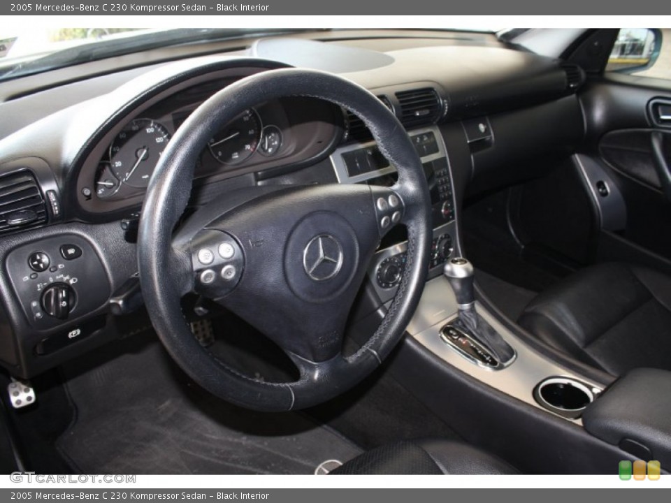 Black Interior Steering Wheel for the 2005 Mercedes-Benz C 230 Kompressor Sedan #79554797