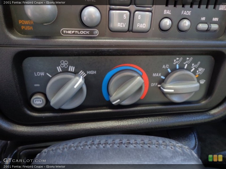Ebony Interior Controls for the 2001 Pontiac Firebird Coupe #79555108