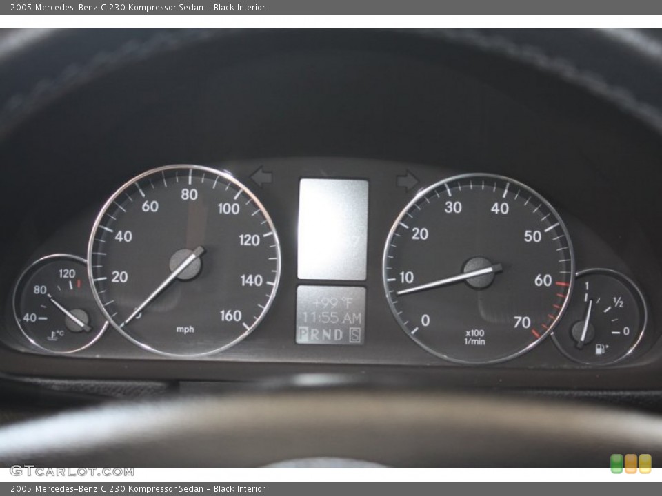 Black Interior Gauges for the 2005 Mercedes-Benz C 230 Kompressor Sedan #79555198