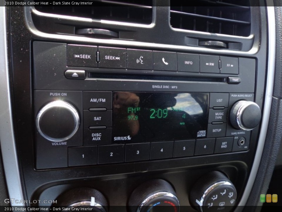 Dark Slate Gray Interior Controls For The 2010 Dodge Caliber