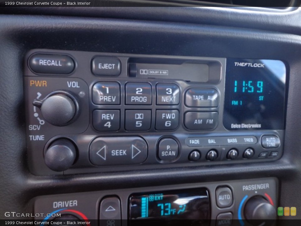 Black Interior Controls for the 1999 Chevrolet Corvette Coupe #79559306